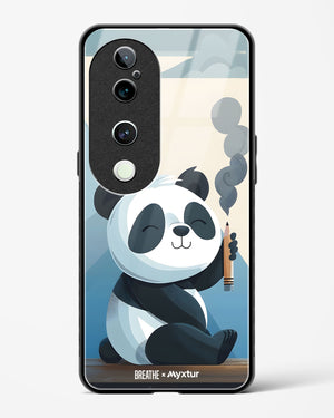Pencil Panda Pal [BREATHE] Glass Case Phone Cover (Vivo)
