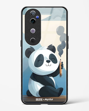 Pencil Panda Pal [BREATHE] Glass Case Phone Cover (Vivo)
