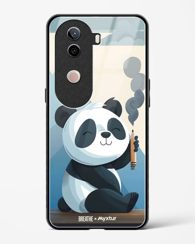 Pencil Panda Pal [BREATHE] Glass Case Phone Cover (Vivo)