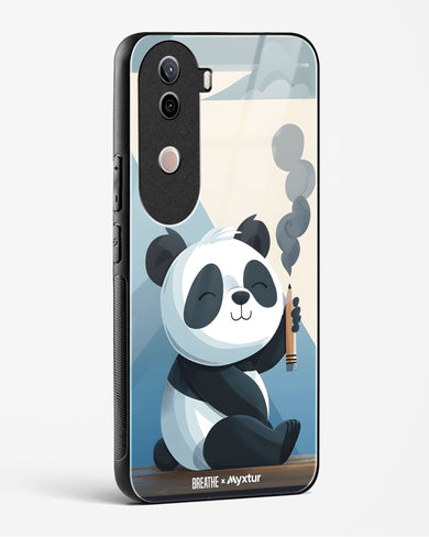 Pencil Panda Pal [BREATHE] Glass Case Phone Cover (Vivo)