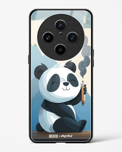 Pencil Panda Pal [BREATHE] Glass Case Phone Cover (Vivo)