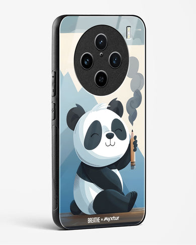 Pencil Panda Pal [BREATHE] Glass Case Phone Cover (Vivo)