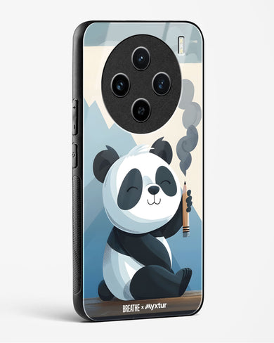 Pencil Panda Pal [BREATHE] Glass Case Phone Cover (Vivo)