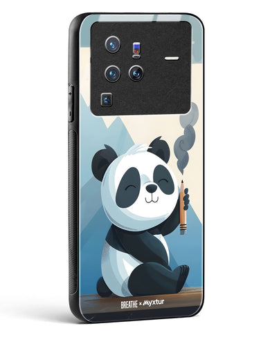 Pencil Panda Pal [BREATHE] Glass Case Phone Cover (Vivo)