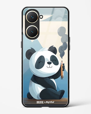 Pencil Panda Pal [BREATHE] Glass Case Phone Cover (Vivo)