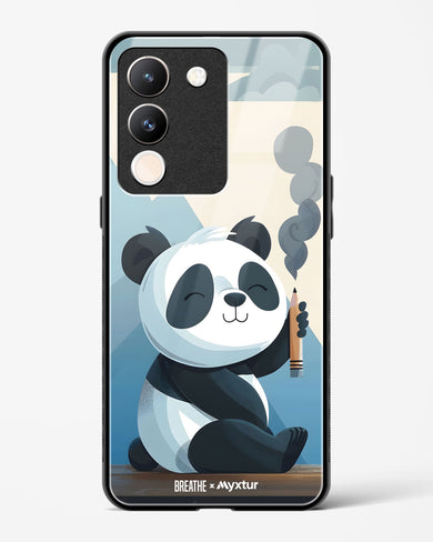 Pencil Panda Pal [BREATHE] Glass Case Phone Cover (Vivo)