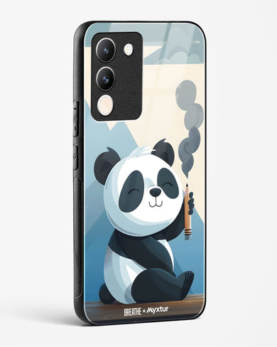 Pencil Panda Pal [BREATHE] Glass Case Phone Cover (Vivo)