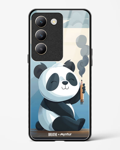 Pencil Panda Pal [BREATHE] Glass Case Phone Cover (Vivo)