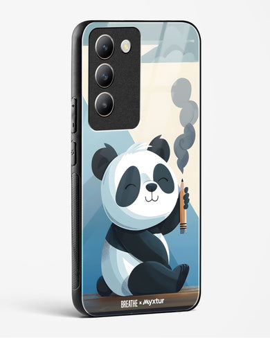 Pencil Panda Pal [BREATHE] Glass Case Phone Cover (Vivo)