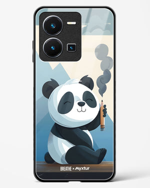 Pencil Panda Pal [BREATHE] Glass Case Phone Cover (Vivo)