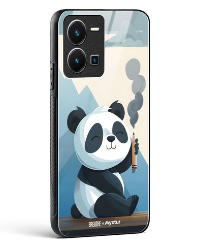 Pencil Panda Pal [BREATHE] Glass Case Phone Cover (Vivo)