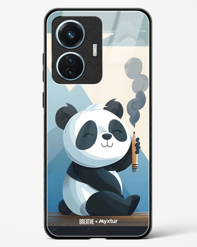 Pencil Panda Pal [BREATHE] Glass Case Phone Cover (Vivo)