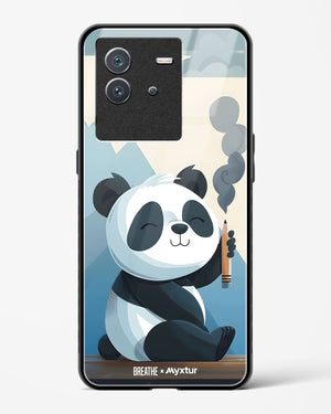 Pencil Panda Pal [BREATHE] Glass Case Phone Cover (Vivo)