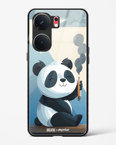 Pencil Panda Pal [BREATHE] Glass Case Phone Cover (Vivo)
