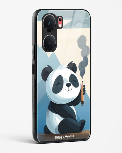 Pencil Panda Pal [BREATHE] Glass Case Phone Cover (Vivo)