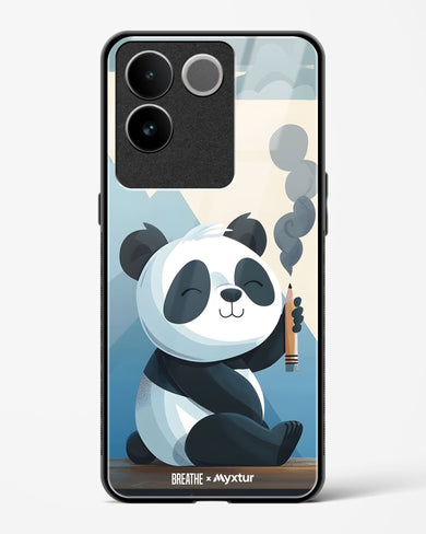 Pencil Panda Pal [BREATHE] Glass Case Phone Cover (Vivo)