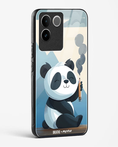 Pencil Panda Pal [BREATHE] Glass Case Phone Cover (Vivo)