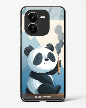 Pencil Panda Pal [BREATHE] Glass Case Phone Cover (Vivo)