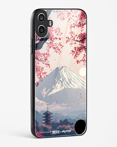 Slopes of Fuji [BREATHE] Glass Case Phone Cover (Nothing)