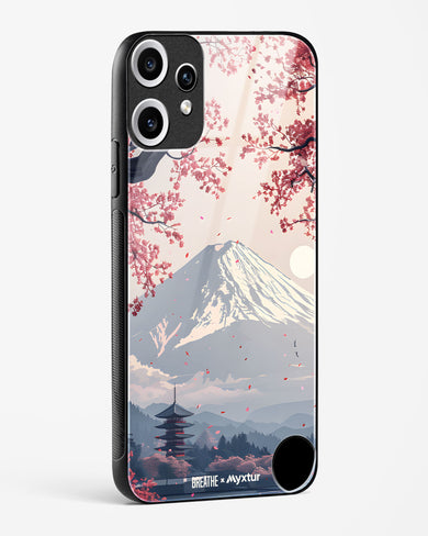 Slopes of Fuji [BREATHE] Glass Case Phone Cover (Nothing)