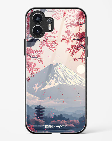 Slopes of Fuji [BREATHE] Glass Case Phone Cover (Nothing)