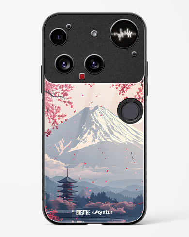 Slopes of Fuji [BREATHE] Glass Case Phone Cover (Nothing)