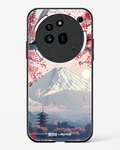 Slopes of Fuji [BREATHE] Glass Case Phone Cover (Nothing)