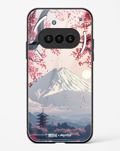 Slopes of Fuji [BREATHE] Glass Case Phone Cover (Nothing)