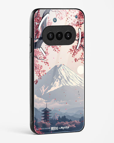 Slopes of Fuji [BREATHE] Glass Case Phone Cover (Nothing)