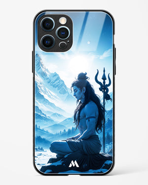 Meditating on Kailash Glass Case Phone Cover (Apple)