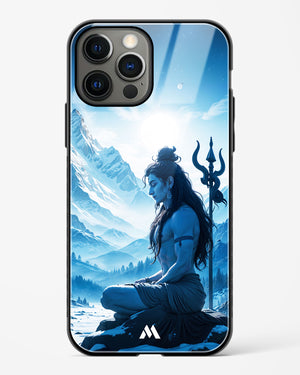 Meditating on Kailash Glass Case Phone Cover (Apple)