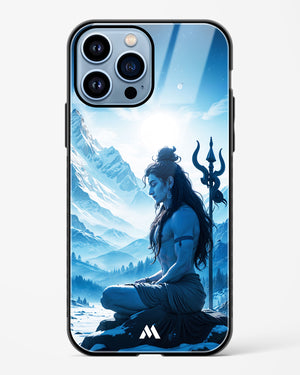 Meditating on Kailash Glass Case Phone Cover (Apple)