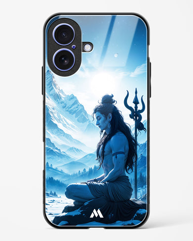 Meditating on Kailash Glass Case Phone Cover (Apple)