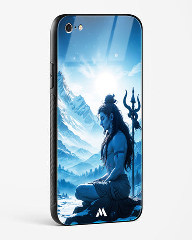 Meditating on Kailash Glass Case Phone Cover (Apple)