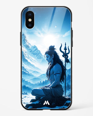 Meditating on Kailash Glass Case Phone Cover (Apple)