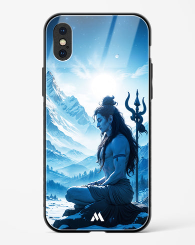Meditating on Kailash Glass Case Phone Cover (Apple)