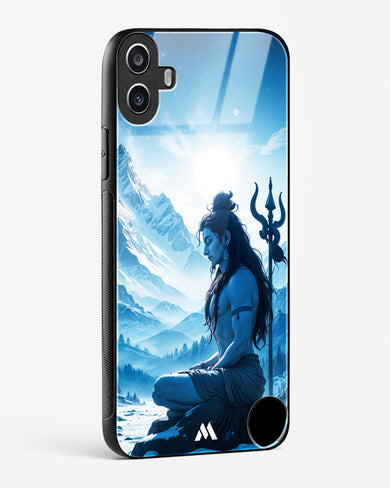 Meditating on Kailash Glass Case Phone Cover (Nothing)