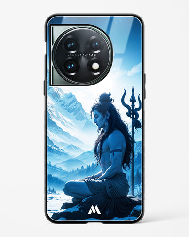 Meditating on Kailash Glass Case Phone Cover (OnePlus)