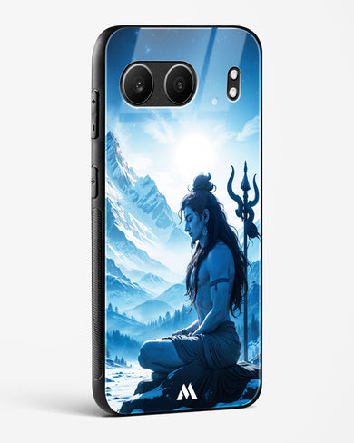 Meditating on Kailash Glass Case Phone Cover (OnePlus)