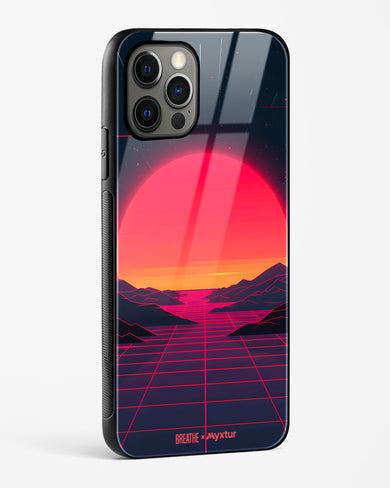 Synthwave Sunset [BREATHE] Glass Case Phone Cover (Apple)