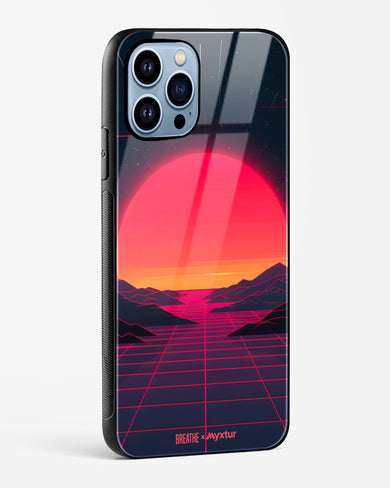 Synthwave Sunset [BREATHE] Glass Case Phone Cover (Apple)