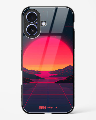 Synthwave Sunset [BREATHE] Glass Case Phone Cover (Apple)