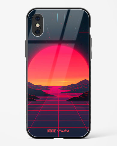 Synthwave Sunset [BREATHE] Glass Case Phone Cover (Apple)