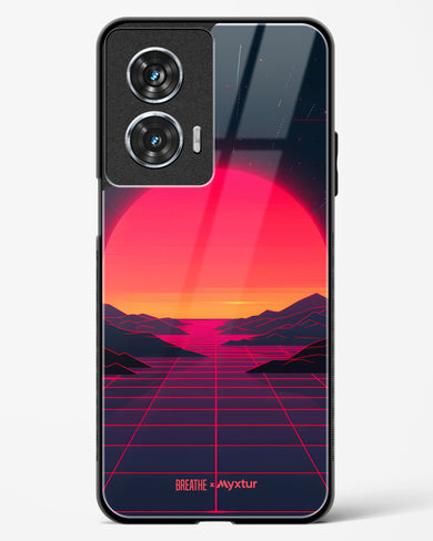 Synthwave Sunset [BREATHE] Glass Case Phone Cover (Motorola)