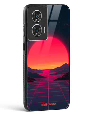 Synthwave Sunset [BREATHE] Glass Case Phone Cover (Motorola)