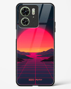 Synthwave Sunset [BREATHE] Glass Case Phone Cover (Motorola)