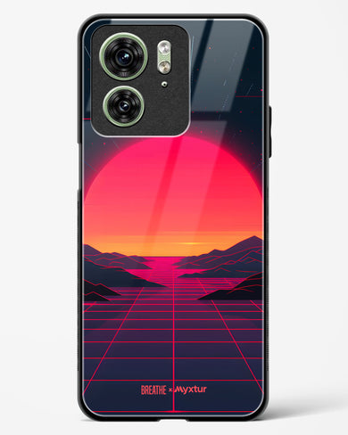 Synthwave Sunset [BREATHE] Glass Case Phone Cover (Motorola)
