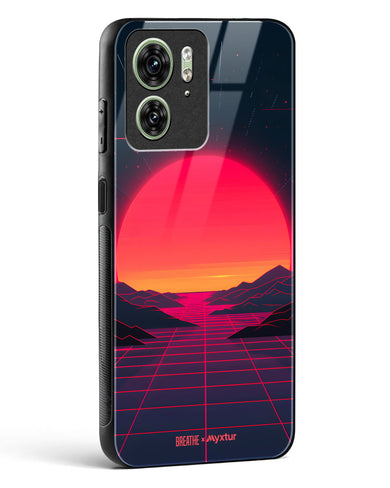 Synthwave Sunset [BREATHE] Glass Case Phone Cover (Motorola)