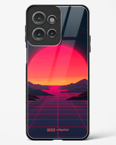 Synthwave Sunset [BREATHE] Glass Case Phone Cover (Motorola)