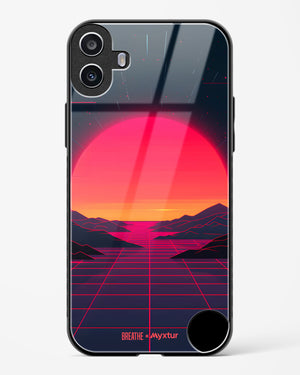 Synthwave Sunset [BREATHE] Glass Case Phone Cover (Nothing)